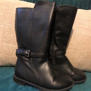Winter long black boots